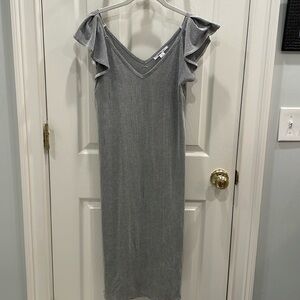 Women’s midi O’Neill black & white stripped dress, size small